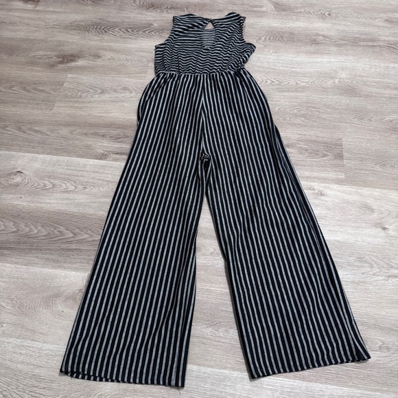 Eyeshadow Black White Stripe Jumpsuit One Piece Small - Picture 4 of 5